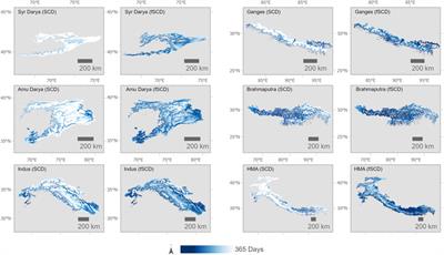 Trends in Snow Cover Duration Across River Basins in High Mountain Asia From Daily Gap-Filled MODIS Fractional Snow Covered Area